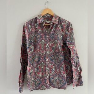 Talbots Multicolor Paisley Button Down Shirt